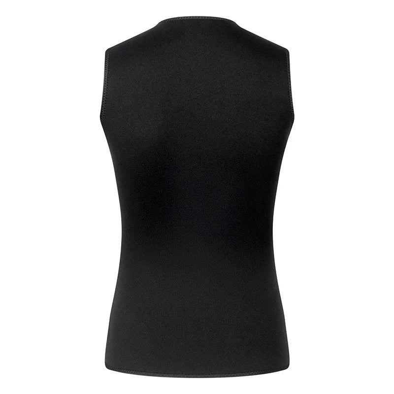 3MM Men Women Sleeveless Wetsuit Top No Hood Neoprene Thermal Vest for Scuba Diving Surfing Kayaking Swimming Water Sports