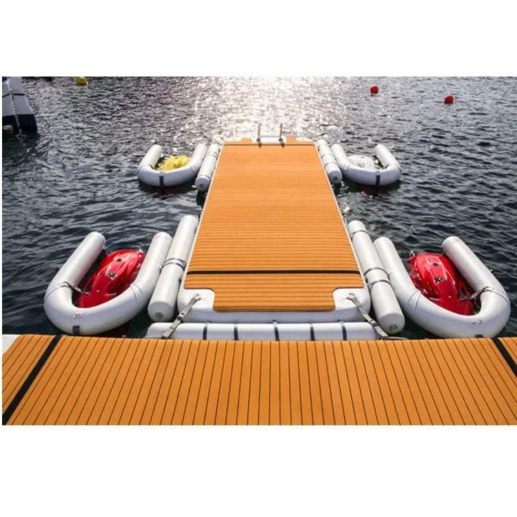 DWF Inflatable Water Mat Floating Dock Swim Fishing Pontoon Platform Air Deck Drop-Stitch Basking Dock for Sale