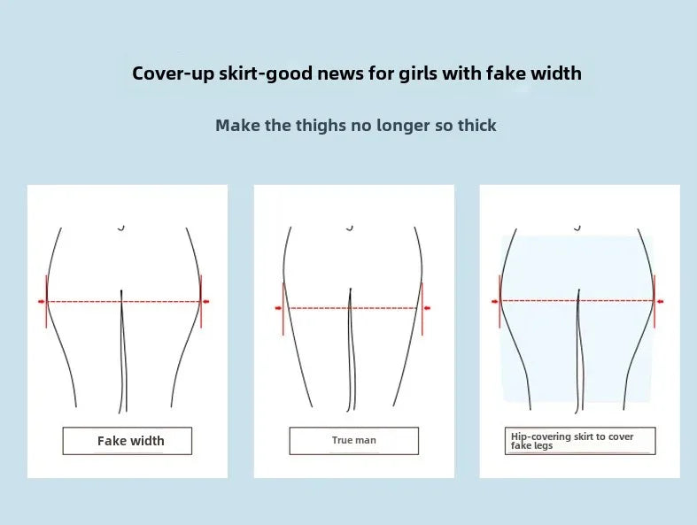 High-Waisted Slimming Pleated Mini Dress Plus Size Black Hip Covering A- Line Skirt Female Academic Style