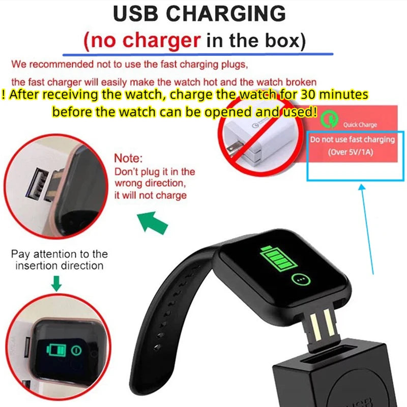 Smart Watch For Men Women Sport Mode Music Control Calorie Distance Fitness Smart Band Message Remind Smart Bracelet Android IOS