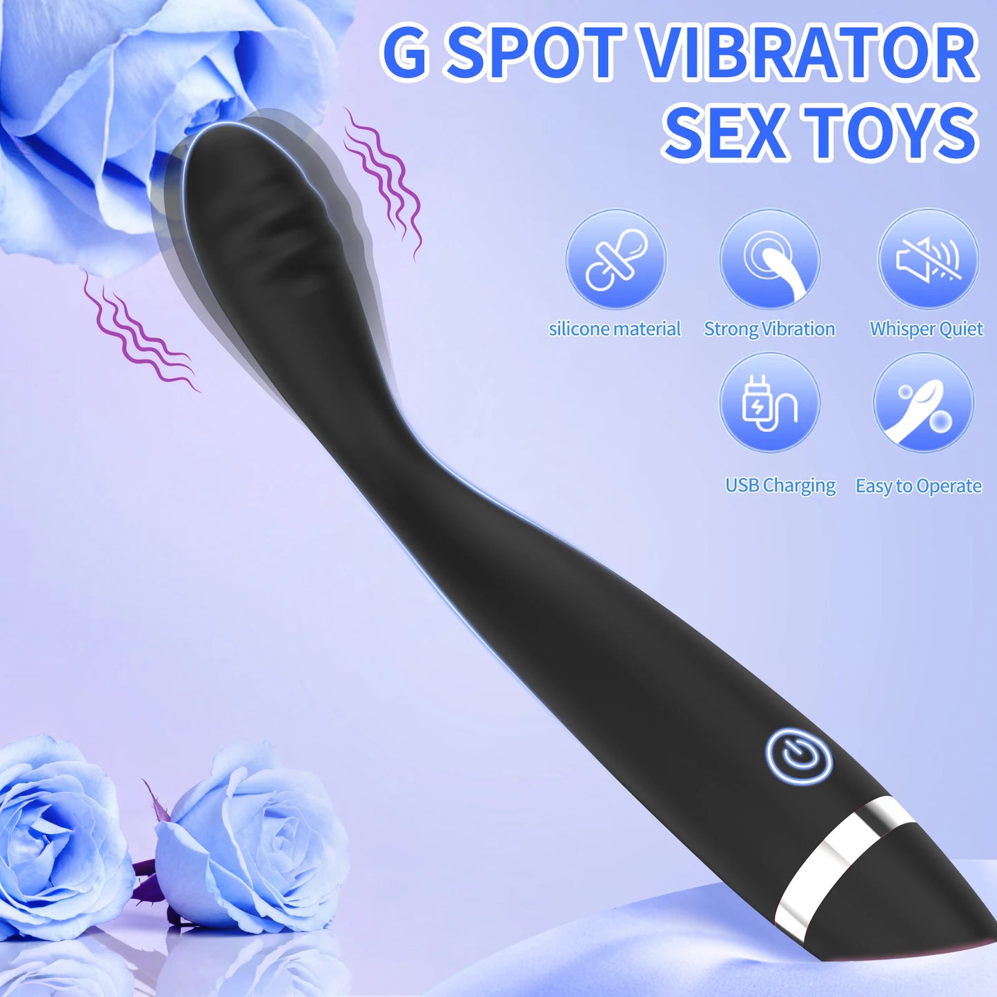 Sex toys for adult women, clitoral and G-spot vibrators, finger-style clitoral stimulators, and dildos for couples' foreplay