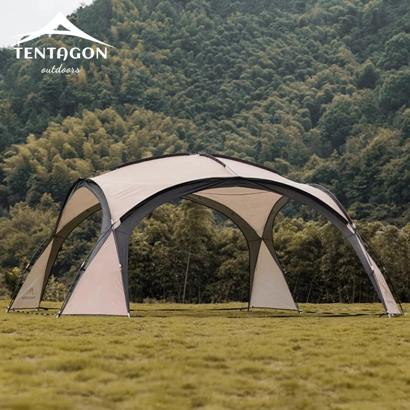 MOUNTAINHIKER Outdoor With Windows Tent 8-10Person Camping Dome Tents Light Luxury Round Big Canopy Large Awning Pergola Tent
