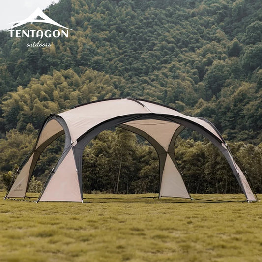 MOUNTAINHIKER Outdoor With Windows Tent 8-10Person Camping Dome Tents Light Luxury Round Big Canopy Large Awning Pergola Tent