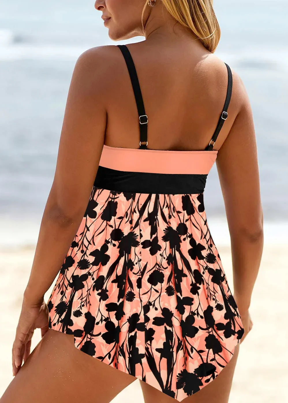 Women's Summer New Two Piece Set with White Small Dot Print Sexy Lace Up Leisure Resort Beach Swimsuit S-6XL