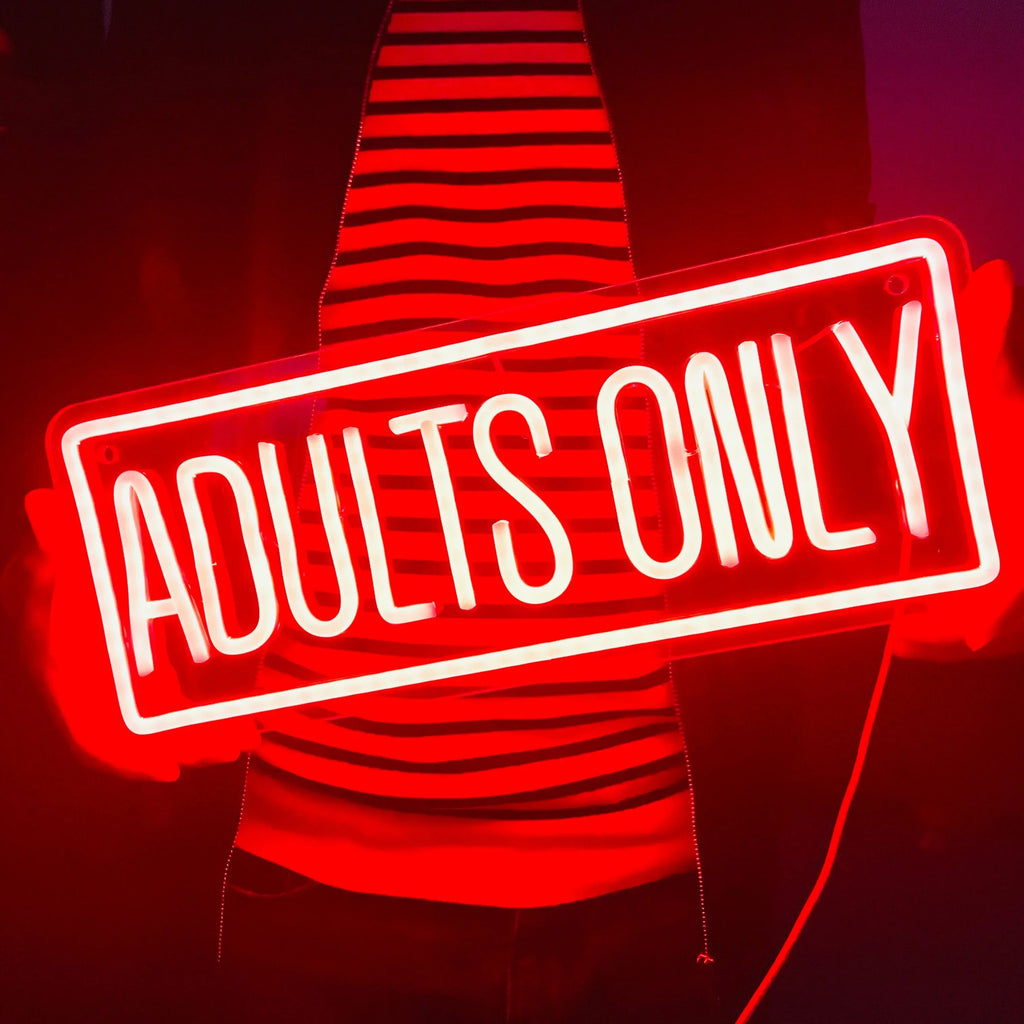 Adults Only Neon Sign Adutls Only Neon Signs for Wall Decor, Adult Only LED Light Sign for Bedroom Game Bar Man Cave Hotel Party