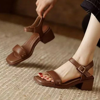 Women's Sandals Sexy High Heels Shoes for Woman Elegant Chunky Shoes New Pumps Party Flip Flops Dress Retro Mujer De Zapatos