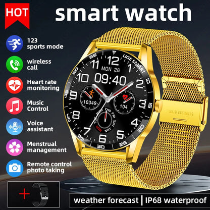 LIGE New Steel Smart Watch Men 1,38inch Bluetooth Call Business Men Watches Fitness Activity Sports Heart Rate Health Smartwatch