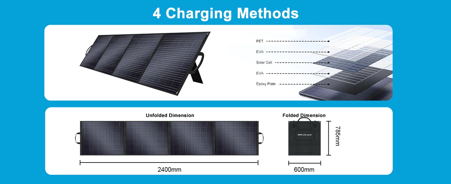 SOLARPLAY 3600W Portable Power Station 3840WH Outdoor Generator With Folable Solar Panels For Home Emergency Outdoor Camping