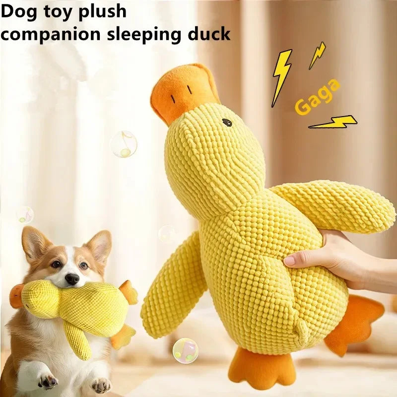 Dog~toy  plush  companion sleeping  duck  bite  resistant  teeth  grinding  sound  relief  duck  sound  toy