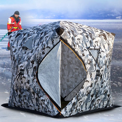 Easy Set-up Winter Fishing Tent Ice Fishing Tent Portable Ice Fishing Shelter Waterproof & Windproof Winter Fishing Equipment