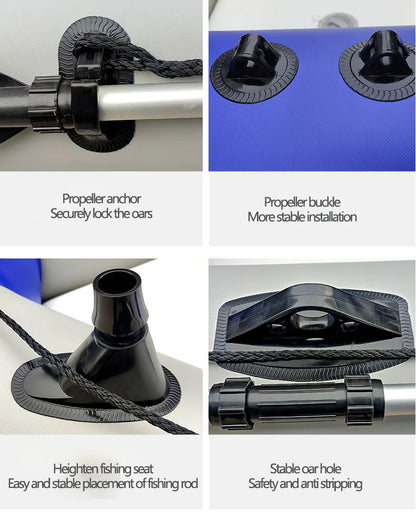 New 1.75~3.6m Inflatable Fishing Boat PVC 0.7mm Thickened Kayak Canoe Boat Sea Drifting Boat Rubber  2~6 People Drifting Boats