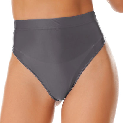 Women Glossy Shorts High Waist Fitness Short Leggings Oil Shiny Knee-Length Tights Swimming Trunks Female Workout Sports Bottoms