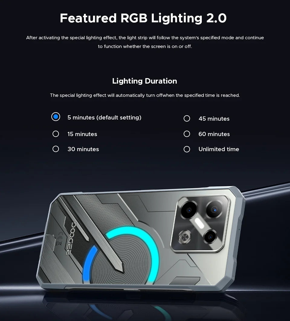 World Premiere DOOGEE Blade GT Pro 5G Rugged Phone LED Light Effect 12GB 512GB 10.5mm Ultra-thin 100MP AI Camera 5800mAh Battery