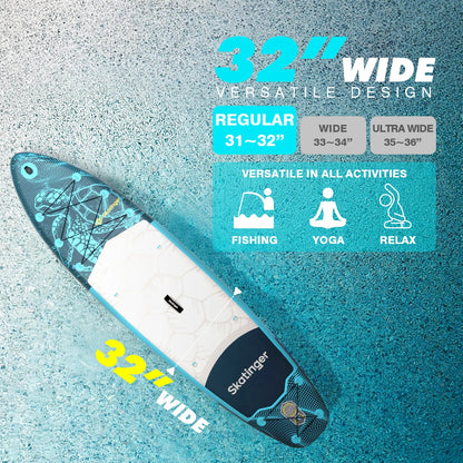SUB Waterproof Inflatable Paddle Board 10'6''x32''x6''Adult Standing Style Aquatic Fishing With Accessories SUP сапборд
