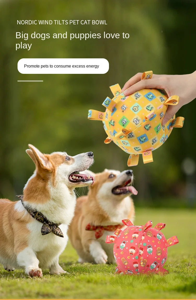 Dog Toy Sound Pet Durable Chew Teeth Grinding Boredom Relief Artifact Puppy Small Dog Self-Entertainment Bell Ball