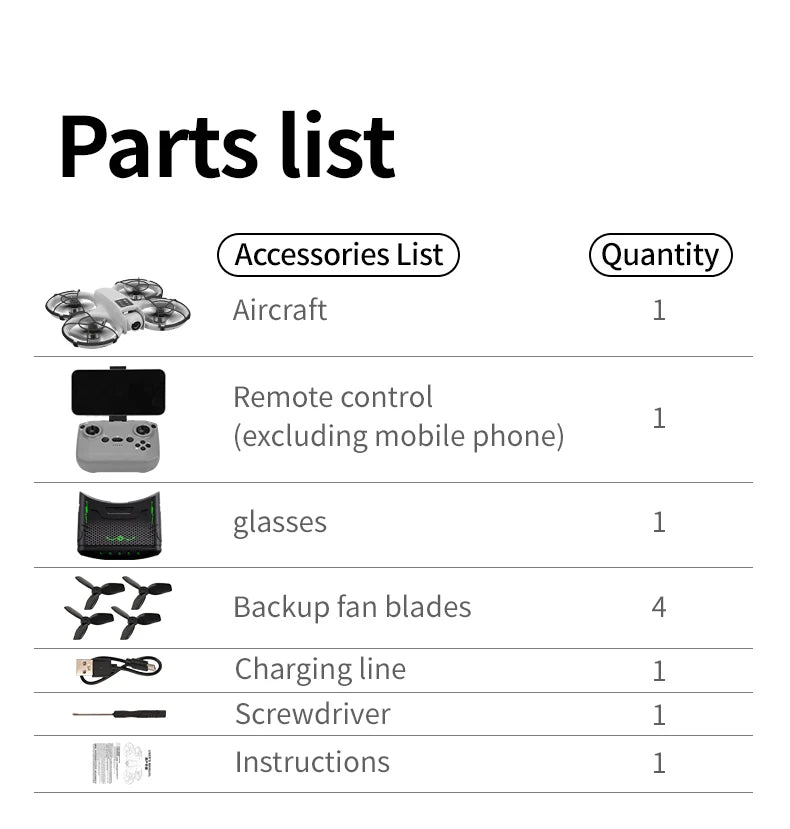 RC Dron with Glasses WIFI FPV H36 Drone Wide Angle HD 4K Camera Height Hold RC Foldable Quadcopter Dron Helicopter Toys Gifts