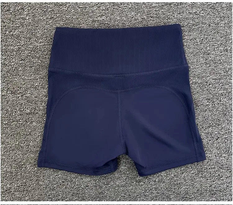 High-Waist Yoga Pants Women's Fitness Running Shorts Breathable Quick-Dry Elastic Spring Summer Training Three minutes of pants