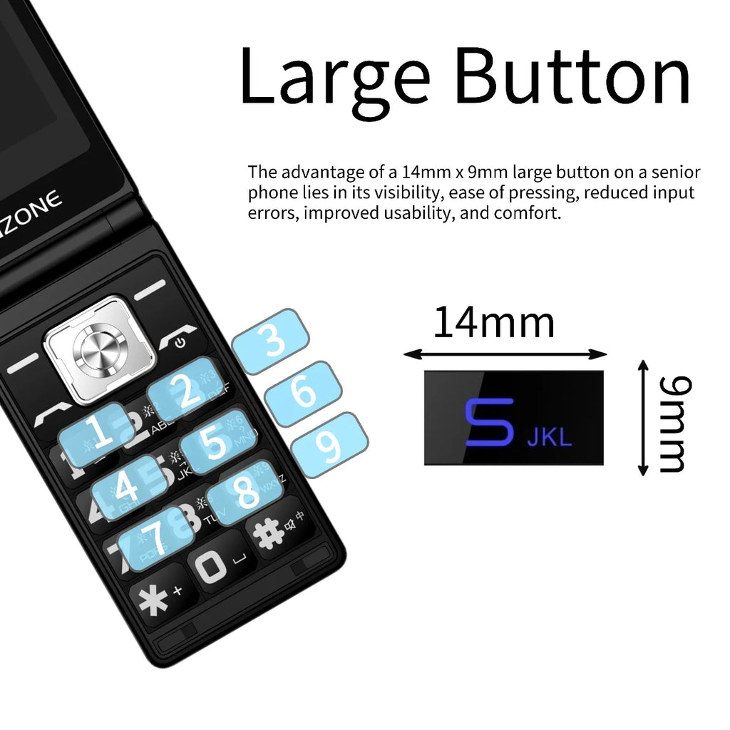 2G GSM Cheap Flip Push-Button Phone For Elderly Durable Quick Call Loud Voice Long Standby Dual Sim Unlocked Foldable Cellphone
