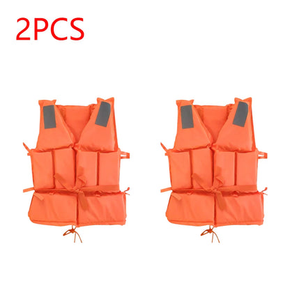 Fishing Life Jacket Swimming Safety Life Vest with Whistle Polyester Survival Suit Buoyancy Jacket for Kayaking Skiing Driving