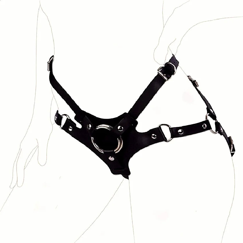 Lingerie With PU Leather D Shaped Ring Offers Couples Gaming Equipment Through Erotic Clothing Punk Carnival Holiday Styling