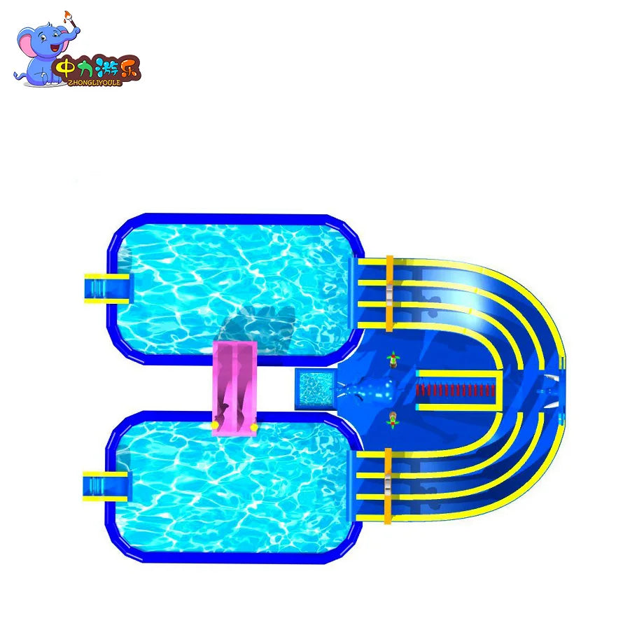Customizable Cartoon Inflatable Water Park Large Children's Water Castle Inflatable Outdoor Swimming Pool