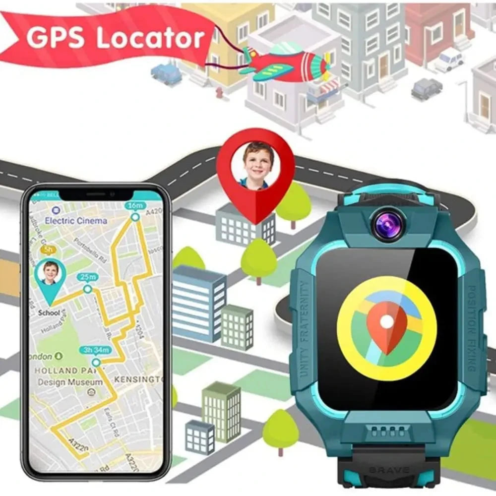 Lenovo Q19B Kids Smart Watch With Headset 4G GPS Location Tracker Sim Card Waterproof Call Camera Mobile Smartwatch For Gift