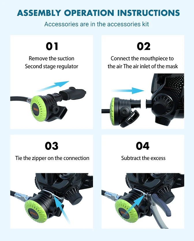 Full Face Dive Mask Support Diving & Snorkeling, Full Face Snorkel Scube Mask