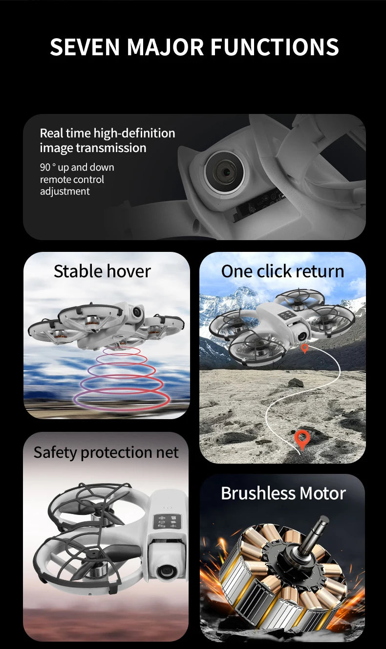 RC Dron with Glasses WIFI FPV H36 Drone Wide Angle HD 4K Camera Height Hold RC Foldable Quadcopter Dron Helicopter Toys Gifts