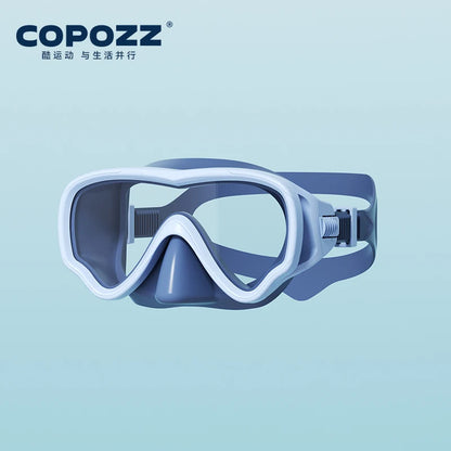 COPOZZ Underwater Scuba Diving Mask and Snorkel Anti-Fog Goggles Glasses Diving Swimming Easy Breath Tube Set for Kids Children