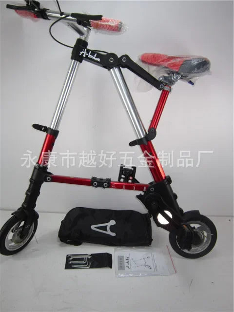 8-Inch Folding Bicycle Multi-Function Mountain Bike Ultralight Portable Bicycle Foldable Mini Non-Slip Road Bike for Kids Adult