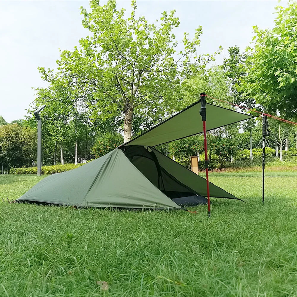 Outdoor Camping Tent Single Person Camping Tent Water Resistant Tent Aviation Aluminum Support Portable Sleeping Bag Tent