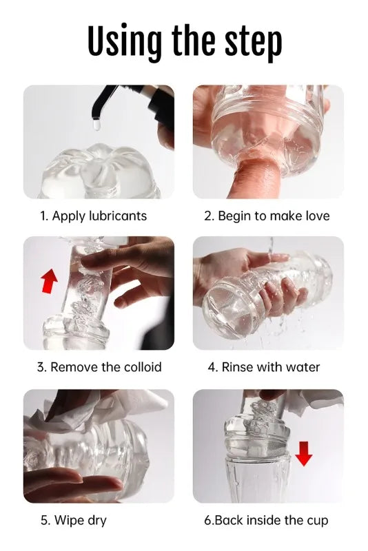 Sex Adult Toys Male Sex Products Masturbator Cup Soft Pussy Transparent Vagina Anal Adult Exercise Supplies Pocket Cup for Men