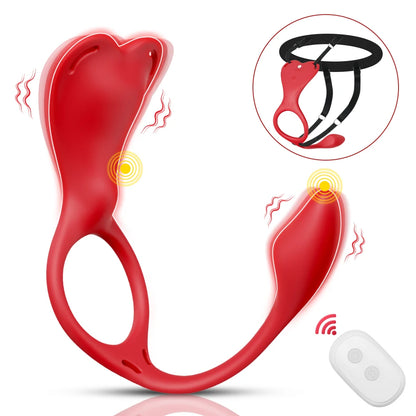 Adult Sex Toys for Couple Vibrator Wearable Rose Toy Anal Plug Clitoral G Spot Vibrators,Vibrating Penis Ring Prostate Massager