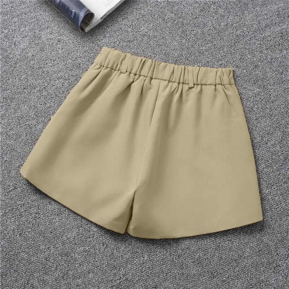 Women Suit Shorts Elegant High Waist White A Line Wide Leg Suit Short Commute Summer Suit Shorts Casual Slim Hot Short Pants