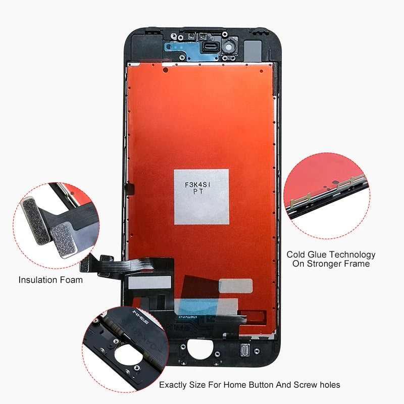 For iPhone 5 5C 5S SE 6 6S 7 8 Plus LCD Display Touch Screen Replacement For iphone 7G 7P 8G 8 Plus LCD Screen Tempered Glass