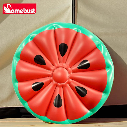 Camebust Water Inflatable Floating Row, Swimming Pool Outdoor Inflatable Floating Air Mattress, Large Round Watermelon Air Float