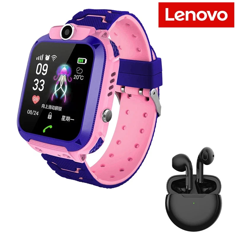 Lenovo Q19B Kids Smart Watch With Headset 4G GPS Location Tracker Sim Card Waterproof Call Camera Mobile Smartwatch For Gift