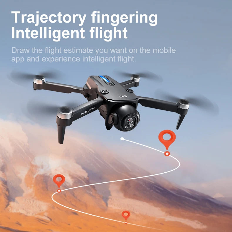 2025 D18 Drone 8K Aerial HD Dual Camera Photography Intelligent Obstacle Avoidance Brushless Motor 5G WIFI GPS Return VR Drone
