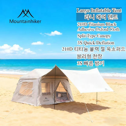 MOUNTAINHIKER Outdoor Camping 4-5 Person Waterproof Family Awning Beach Tent Quick Open Fishing Tent Picnic Park Anti-UV Shade