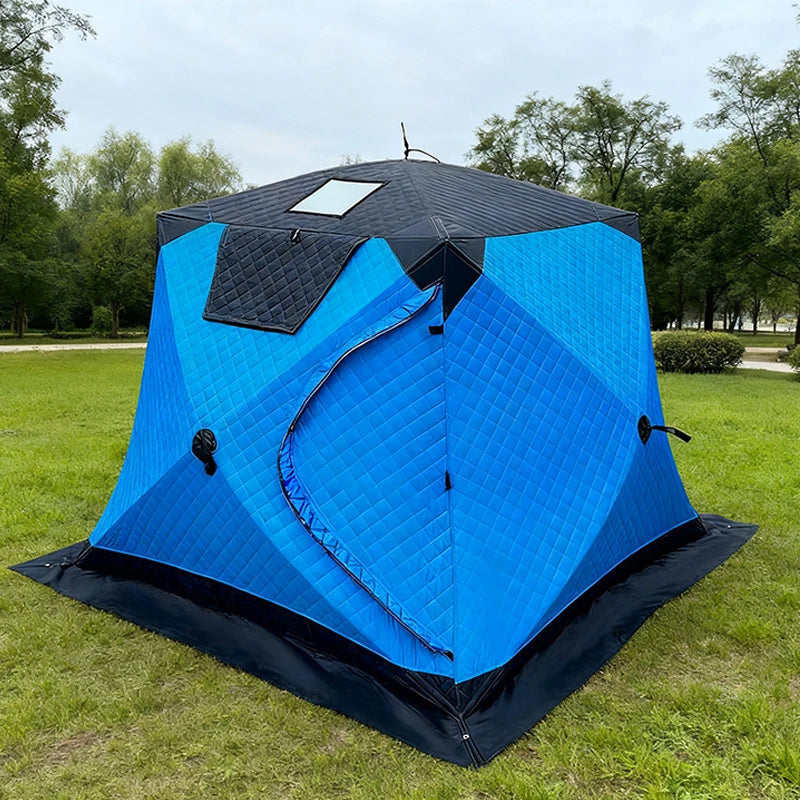 Outdoor Winter Fishing Tent For Camping 3-4 Person With Windows Quick Opening Tent Windproof And Waterproof Camping Gadgets