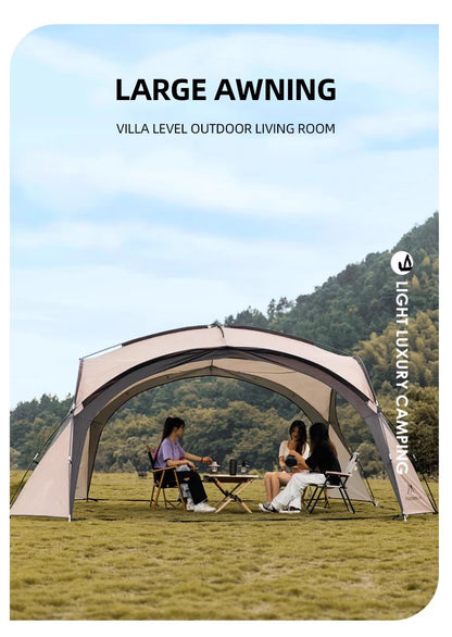 MOUNTAINHIKER Outdoor With Windows Tent 8-10Person Camping Dome Tents Light Luxury Round Big Canopy Large Awning Pergola Tent