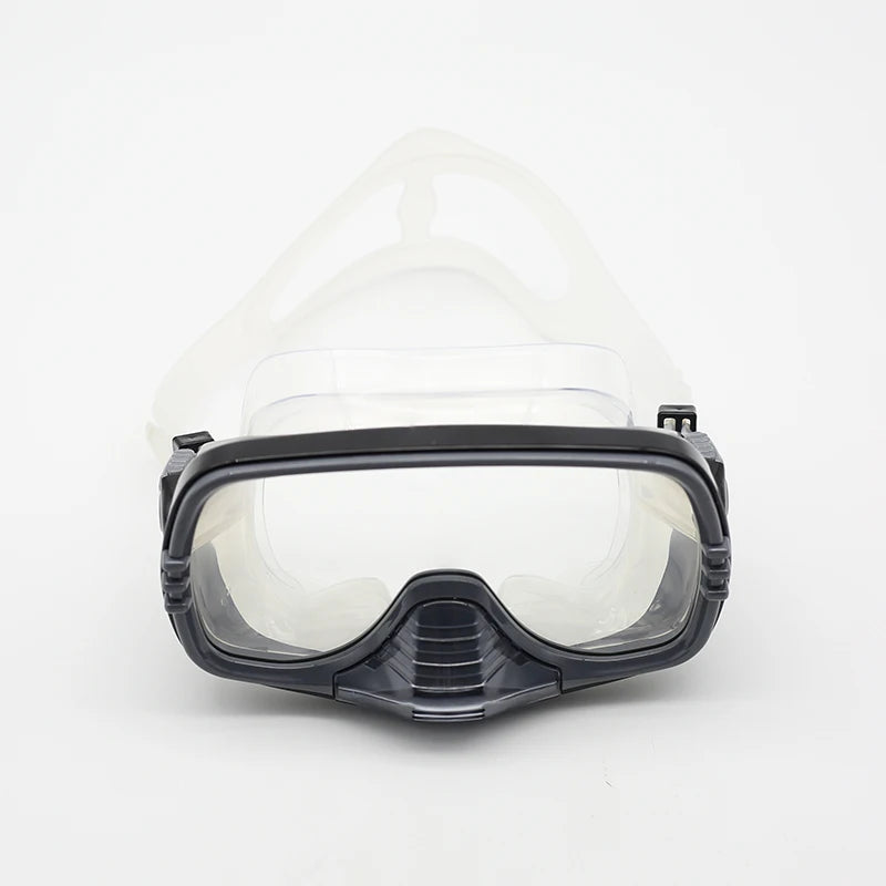 Large Frame Diving Mask with Drain Valve | HD Tempered Glass Lens & Adjustable Silicone Strap,Swim Goggles,buceo, 수영,스노클링,