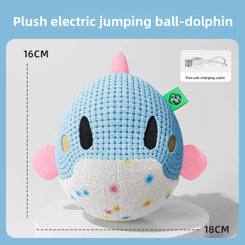 Dog toys, electric bouncing ball, pet self congratulation, relief, magic instrument, sound making, puppies, molars, bite resista