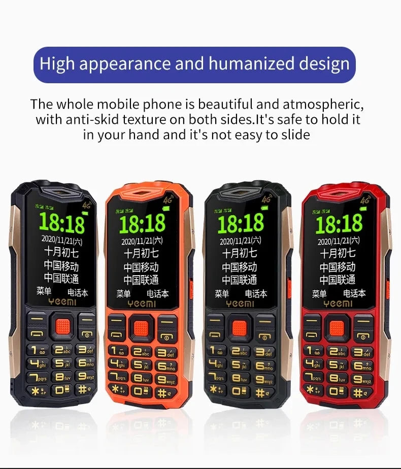 New Yeemi K1+ Mobile Phone 2.4inches GSM 2G Big Button Mp3/Mp4 Loud Voice Dual SIM Cards 4G Original Cellphone for Elderly