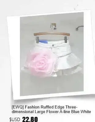 [EWQ]Japan Style Polka Dots Knitted High Waist Skirt Women's 2025 New Autumn Winter Oofice Lady Elastic A-line Pleated Midiskirt