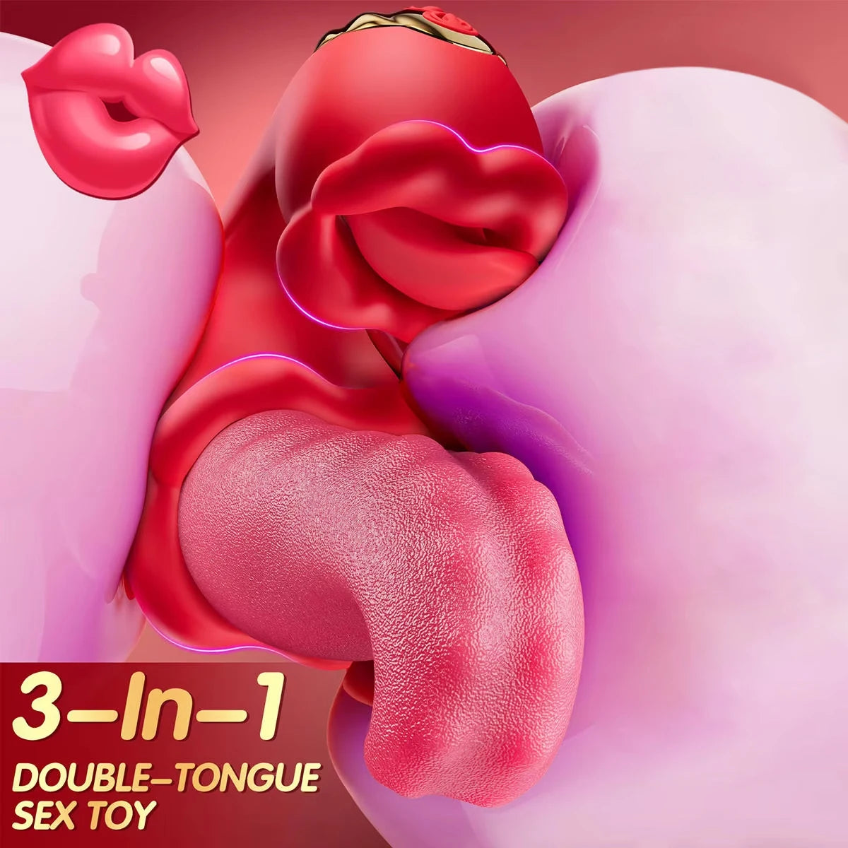 Vibrator Adult Sex Toys for Women 4 in 1 Tongue Thrusting Vibrators Dildo Sucking Clit Stimulator for Female Couples Adult Games