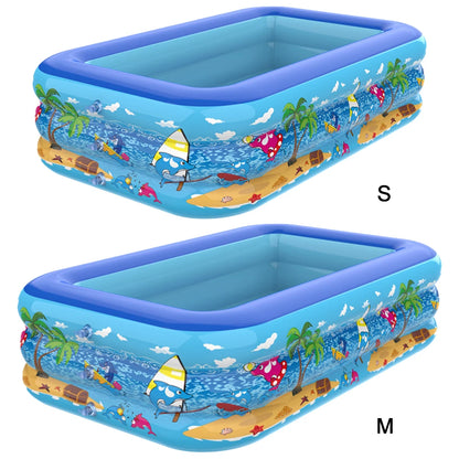 Inflatable Swimming Pool Large Family Pools 120cm Rectangle Framed Children Swimming Pool Summer Outdoor Pool Baby Bathtub Toys