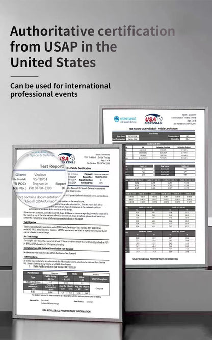 Professional Pickleball Paddle with Heat Press Process USAPA Certified Competition Level Pickleball Racquet for Sports Fitness