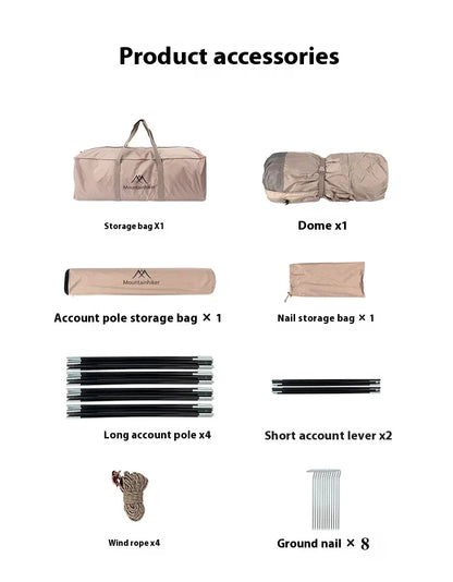 Mountainhiker outdoor camping tent car large shading dome shading family four seasons waterproof anti-mosquito net equipment