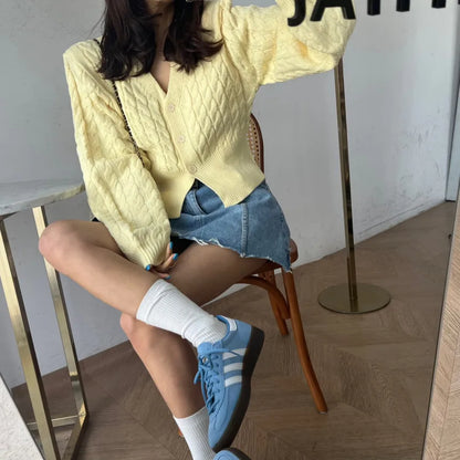 Chic High Waist A-Line  Skirt Women's Jeans ort Skirt Spring Vintage Slimming Splicing Hemming Girl's Faion Commute